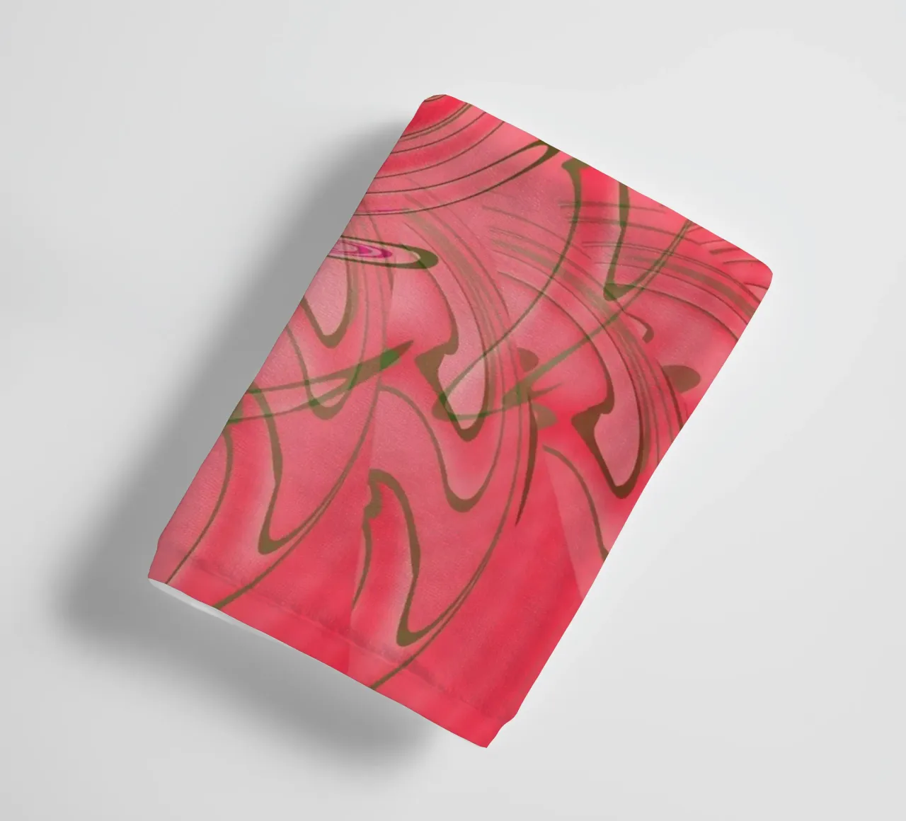 Abstract red twisted pattern towel by Something for you