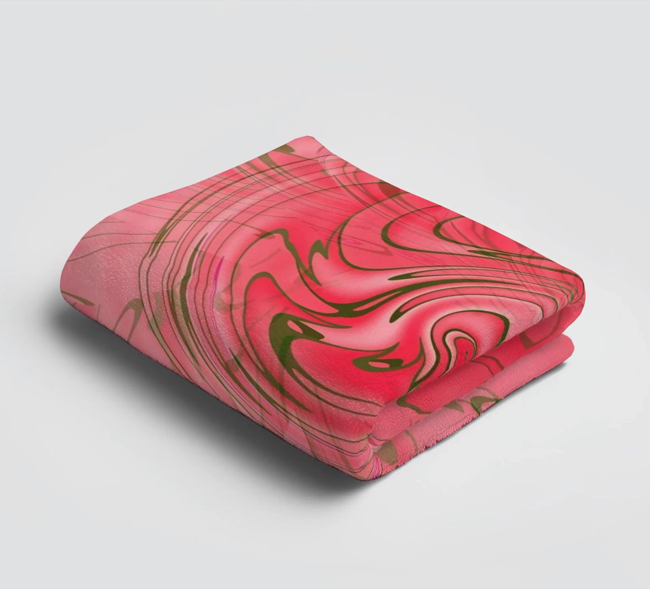 Abstract red twisted pattern towel by Something for you