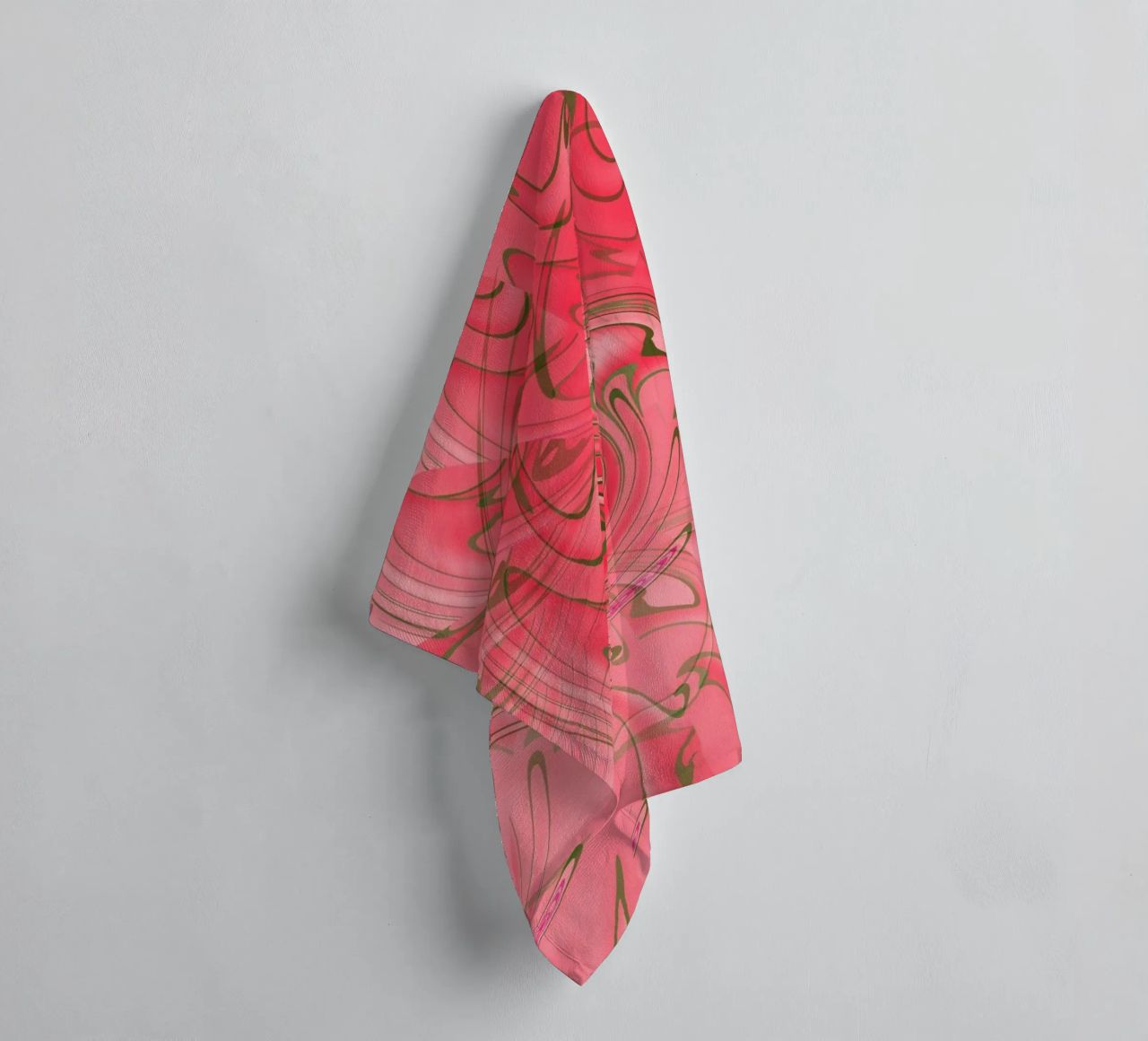 Abstract red twisted pattern towel by Something for you