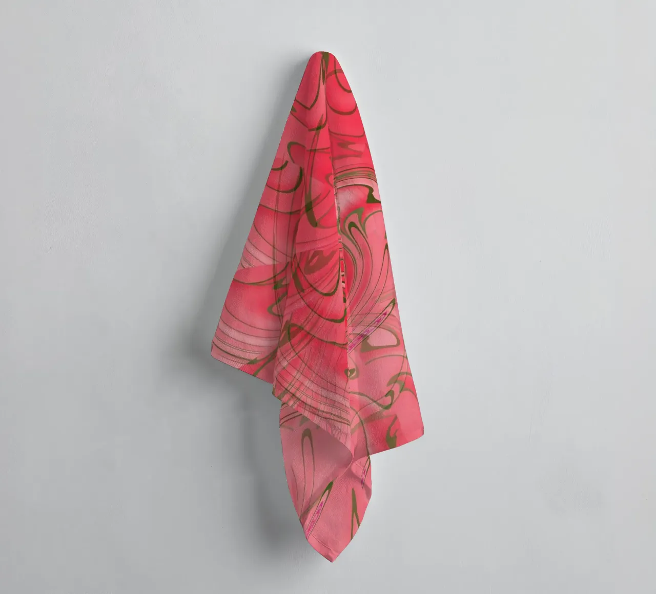 Abstract red twisted pattern towel by Something for you
