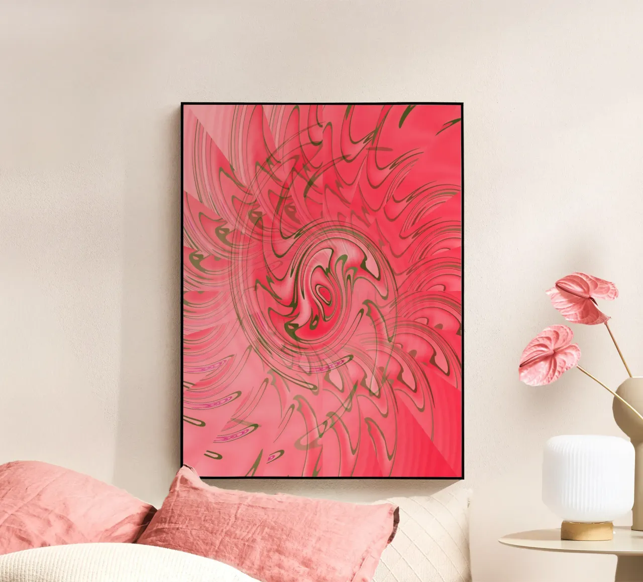 Modello astratto rosso attorcigliato plexiglass da Something for you