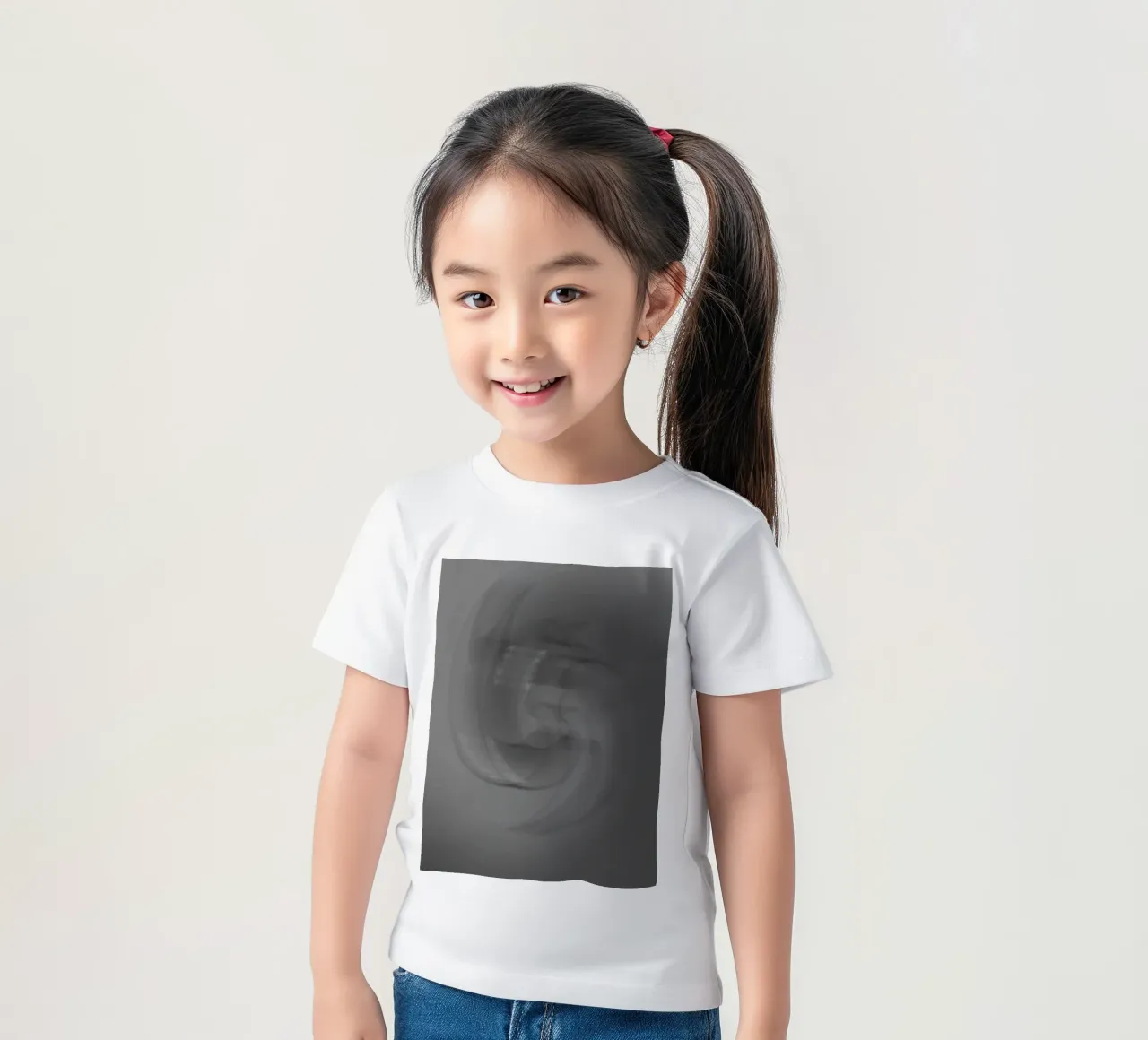 Abstract black and grey twisted pattern kids t-shirt by Something for you