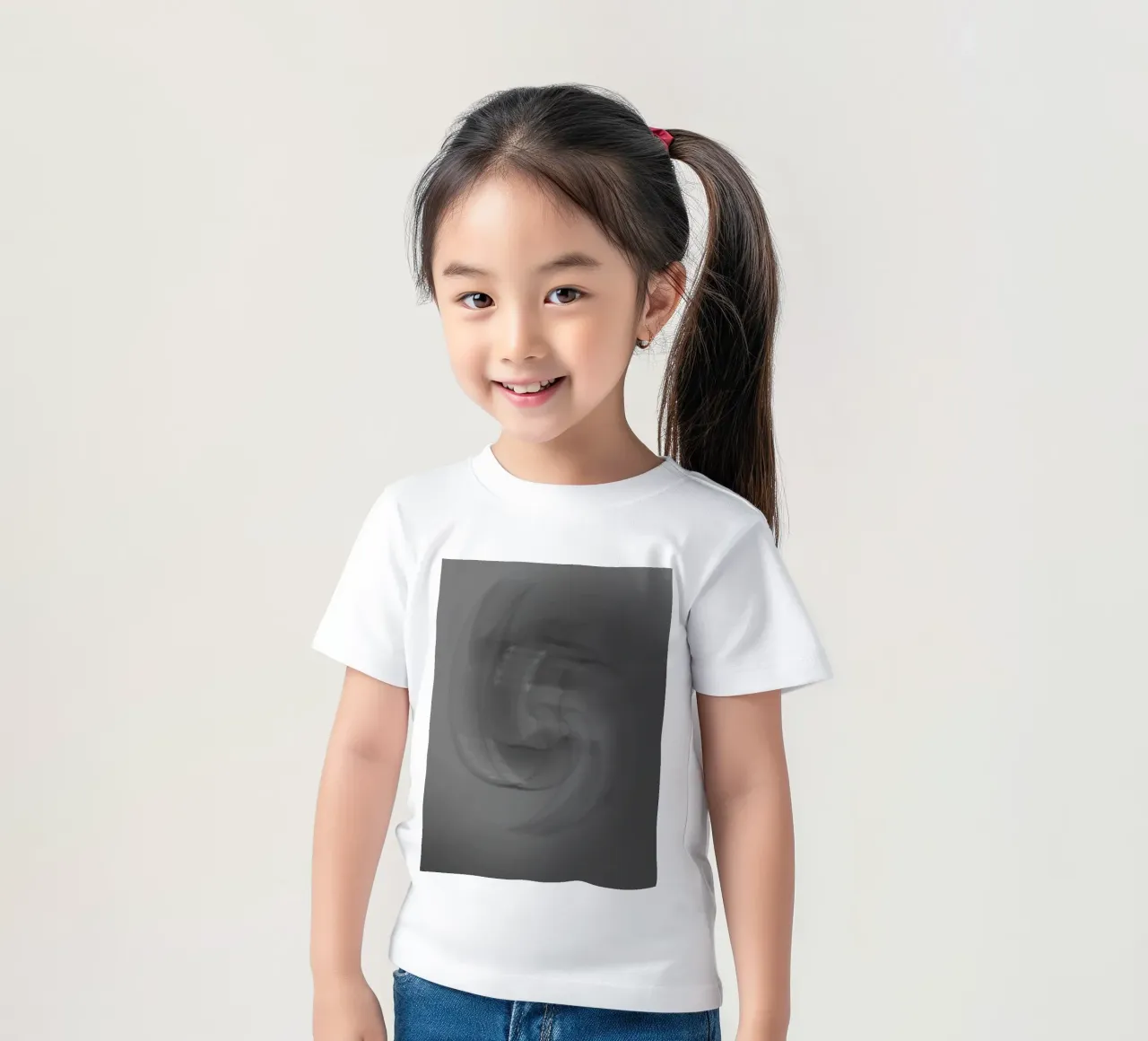 Abstract black and grey twisted pattern kids t-shirt by Something for you