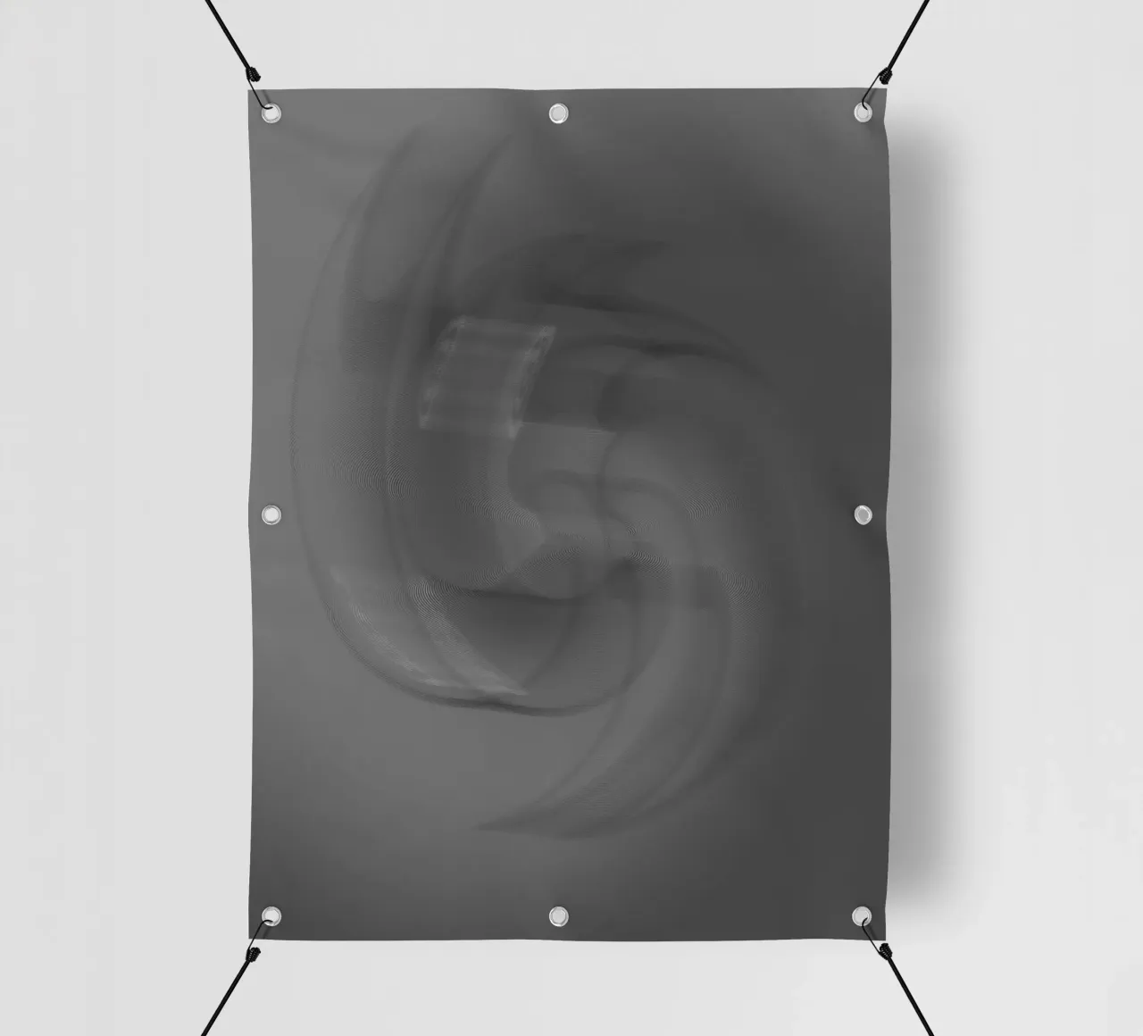 Abstract black and grey twisted pattern pvc cover by Something for you