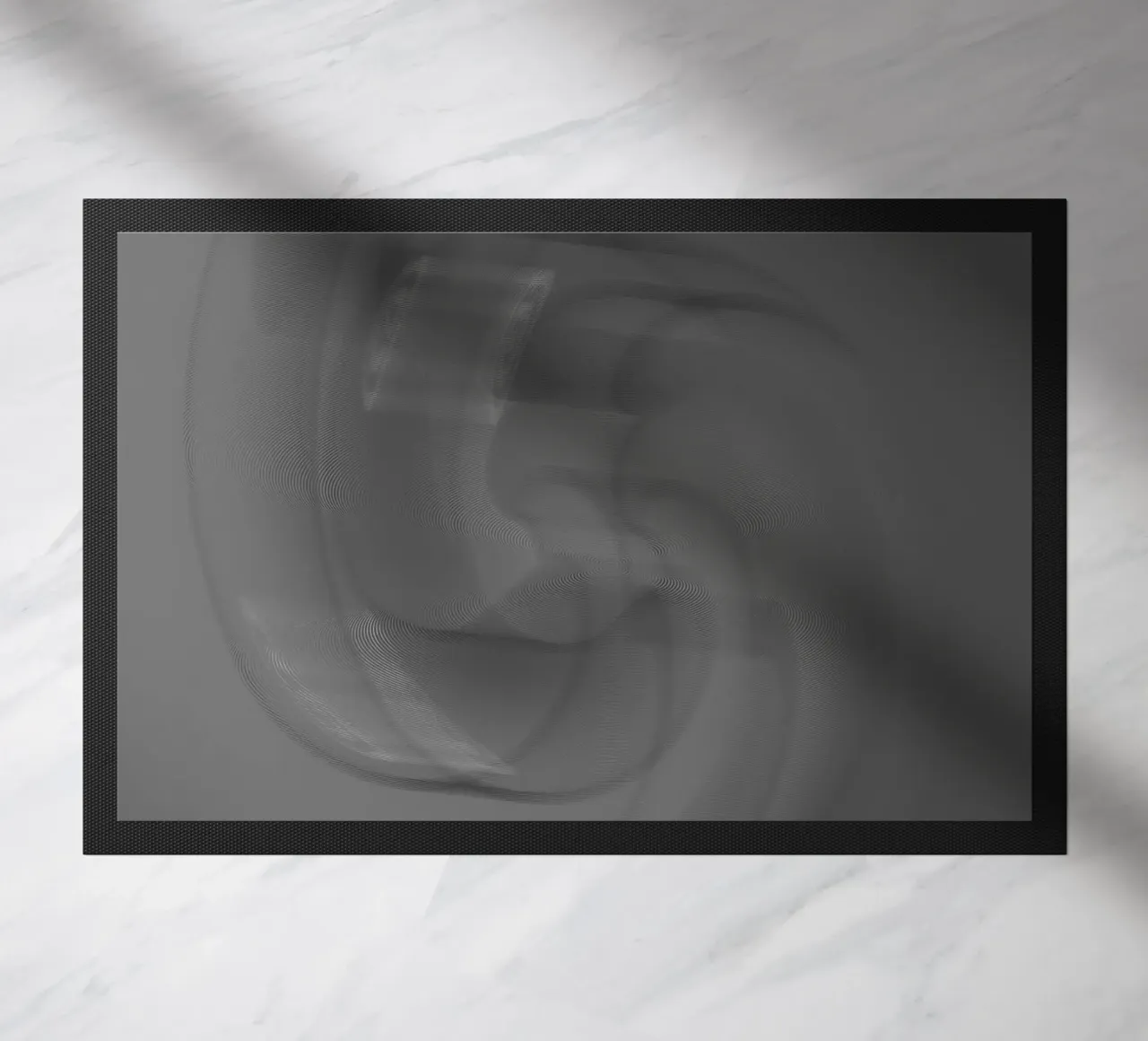 Abstract black and grey twisted pattern doormat by Something for you