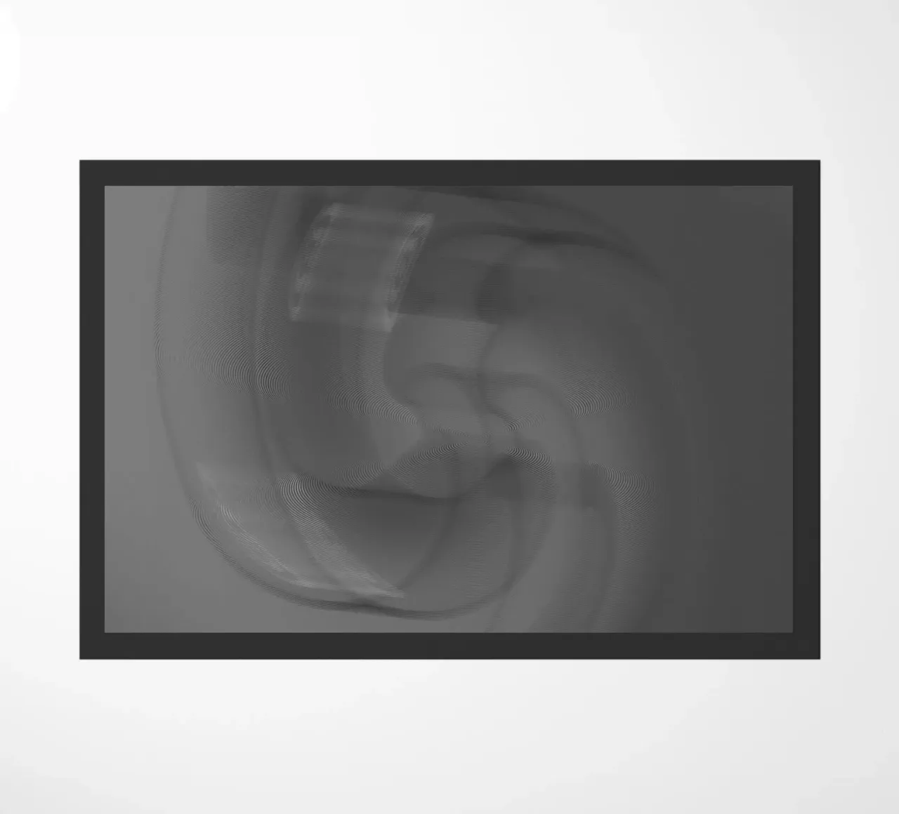 Abstract black and grey twisted pattern doormat by Something for you