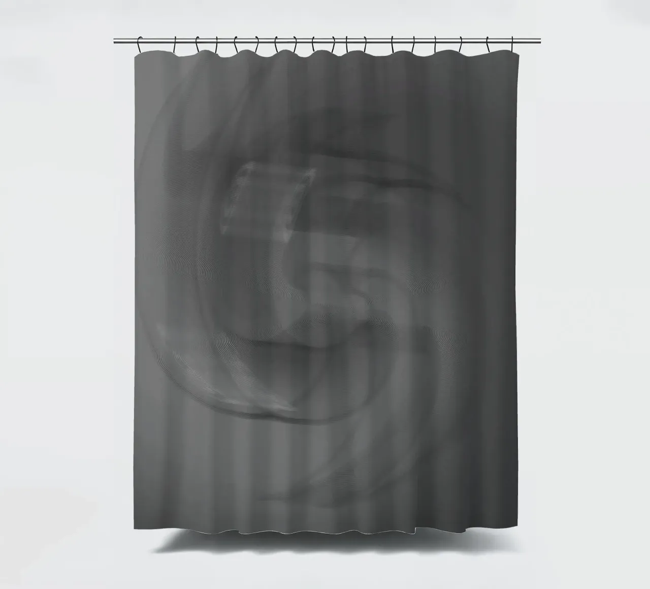 Abstract black and grey twisted pattern shower curtain by Something for you