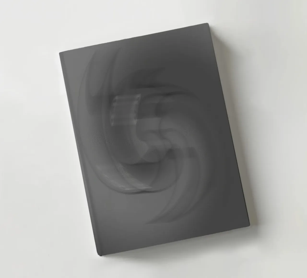 Abstract black and grey twisted pattern notebook by Something for you