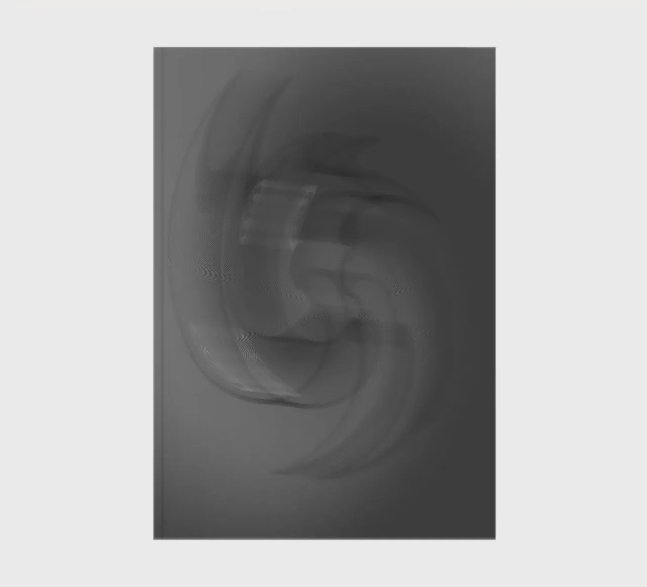 Motivo astratto a tortiglione nero e grigio diario da Something for you