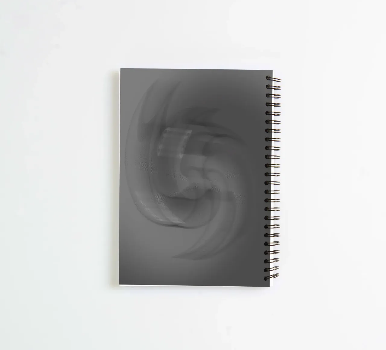Abstract black and grey twisted pattern spiral notebook by Something for you