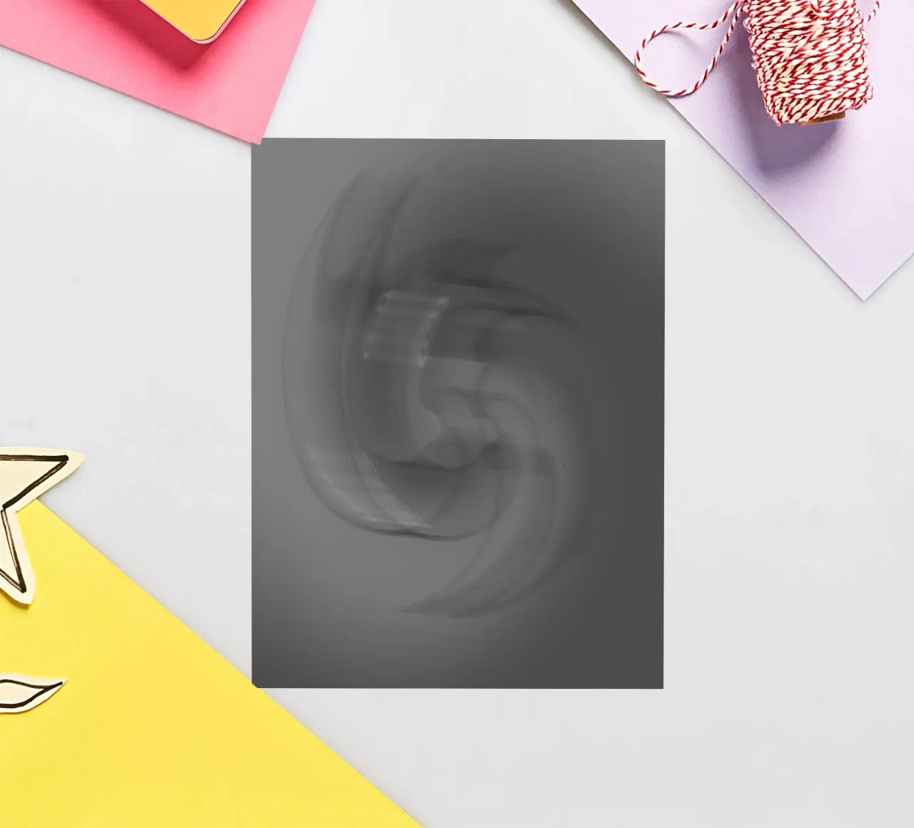 Abstract black and grey twisted pattern sticker by Something for you