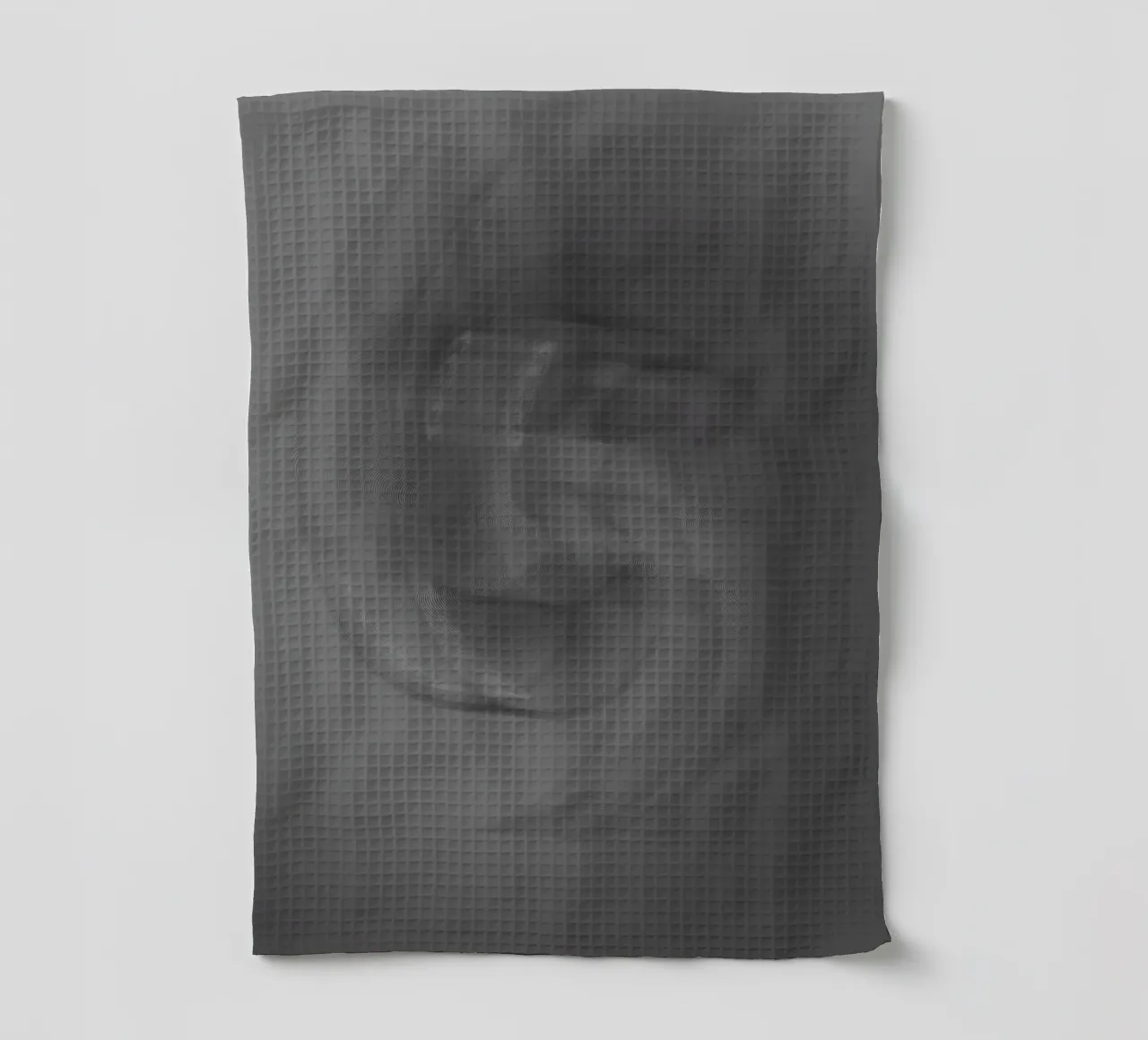 Abstract black and grey twisted pattern tea towel by Something for you