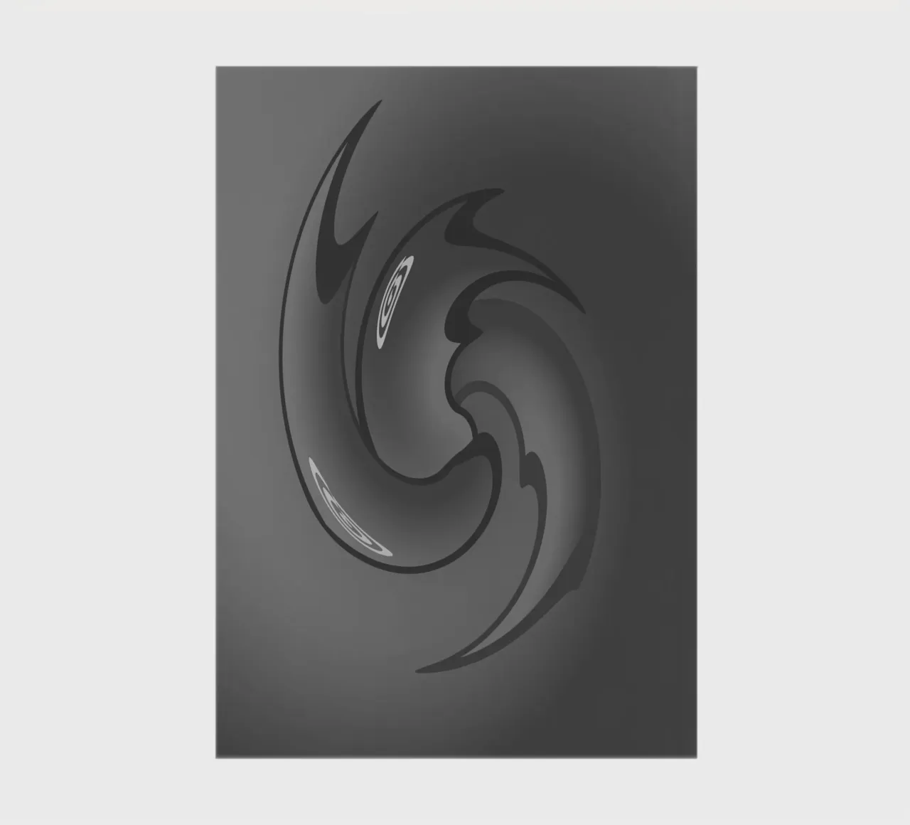 Abstract black and grey twisted pattern notebook by Something for you