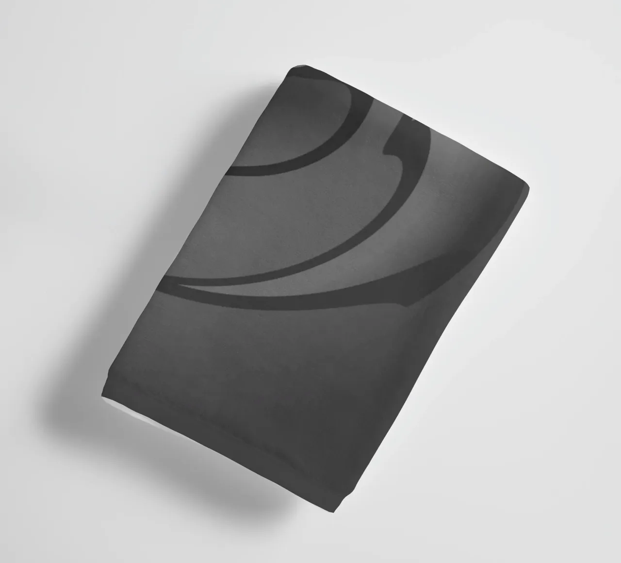 Abstract black and grey twisted pattern towel by Something for you