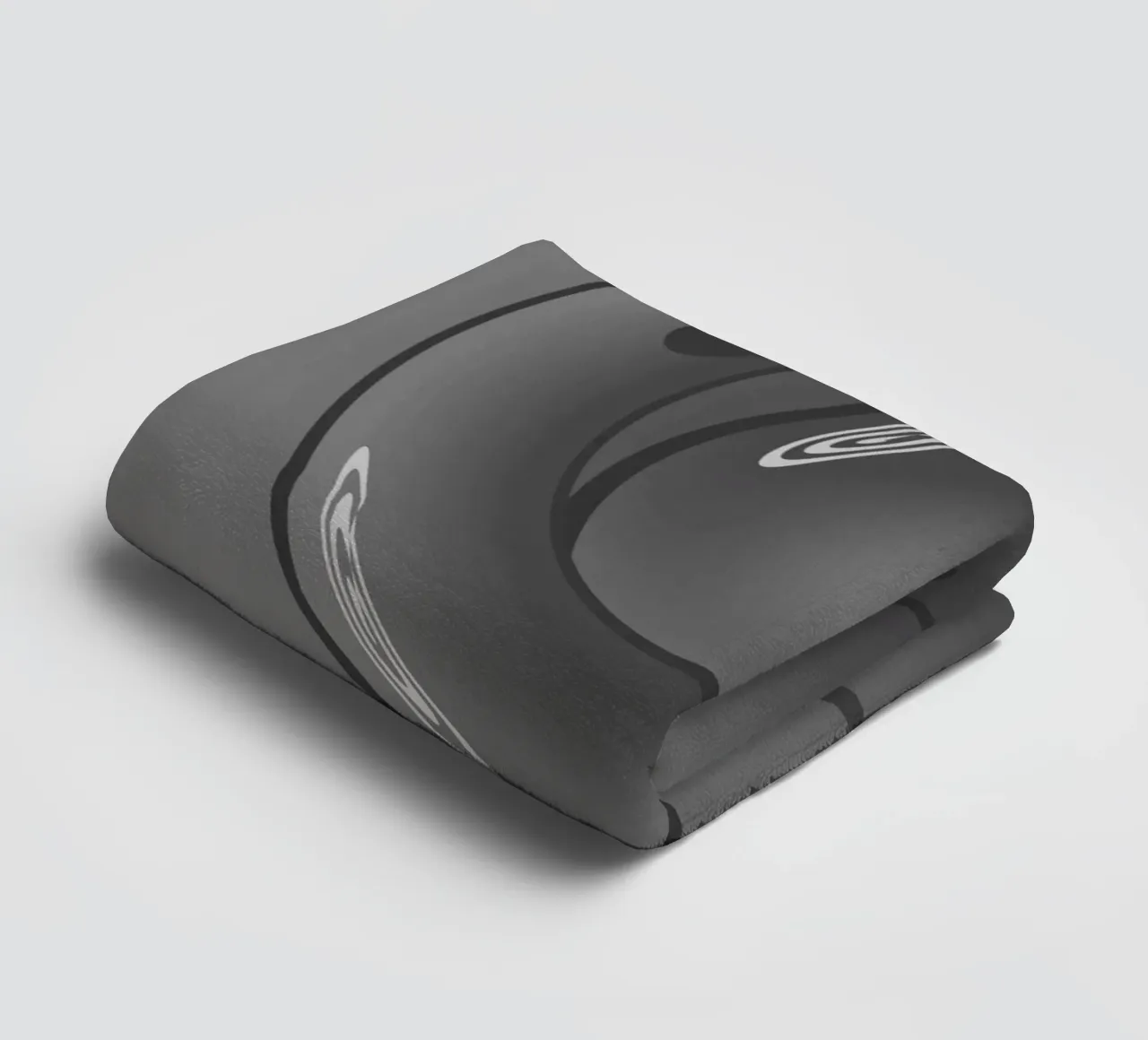 Abstract black and grey twisted pattern towel by Something for you