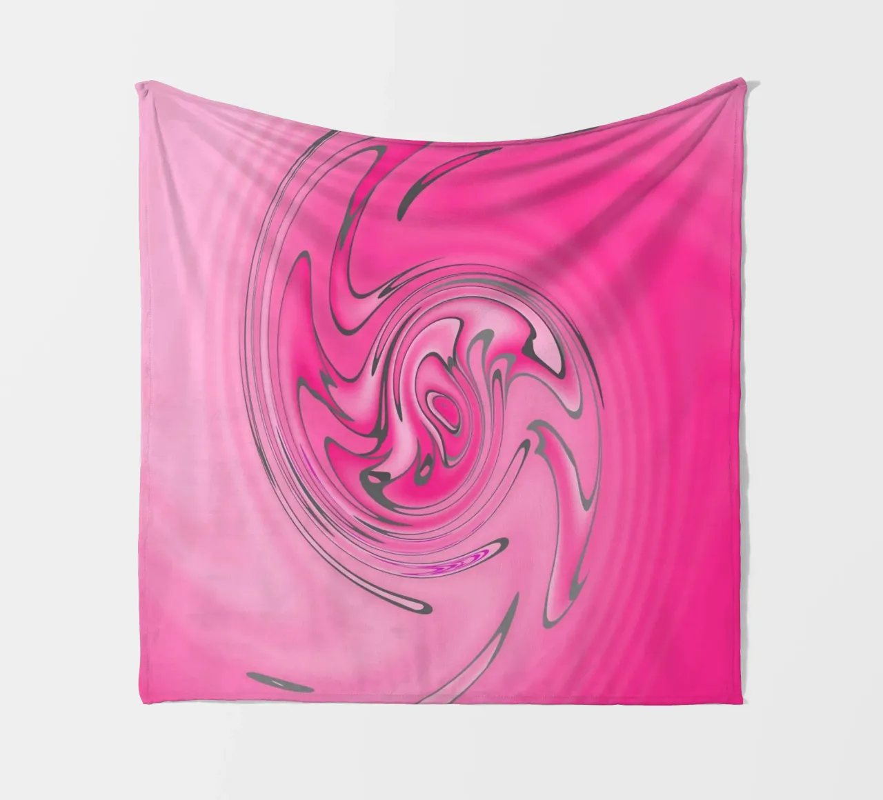 Abstract pink twisted pattern fleece blanket by Something for you