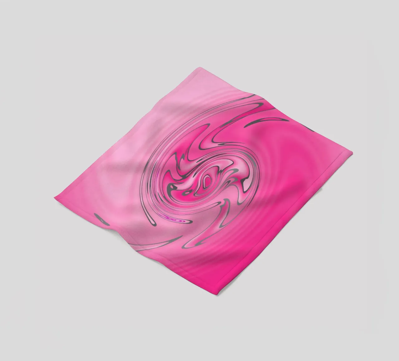 Abstract pink twisted pattern fleece blanket by Something for you