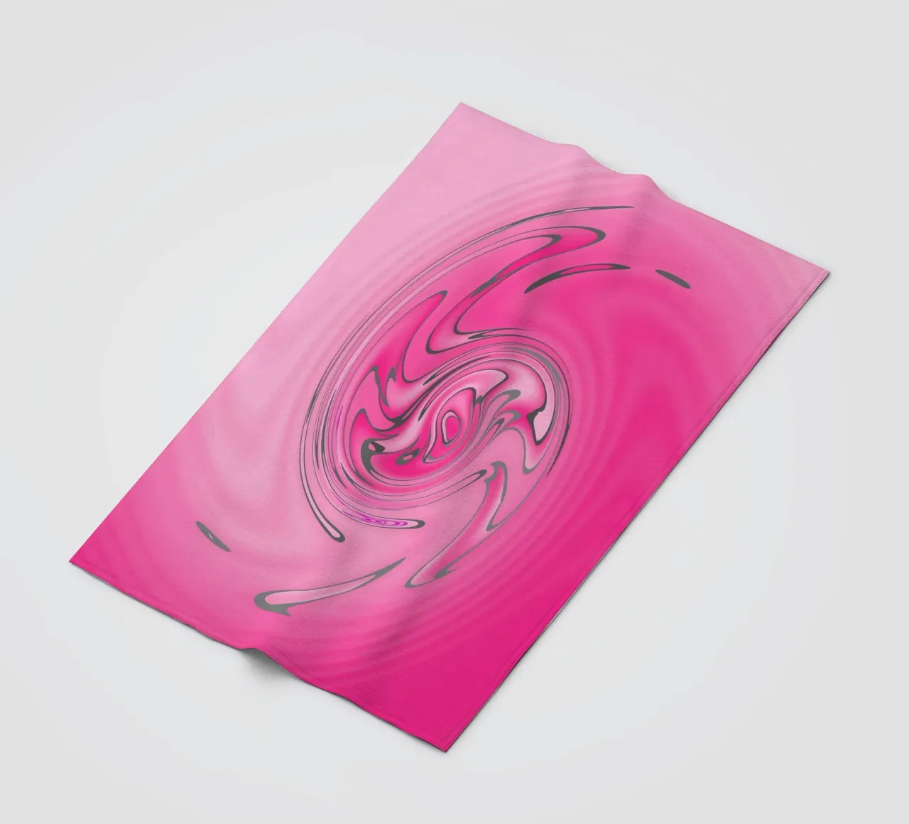 Abstract pink twisted pattern fleece blanket by Something for you