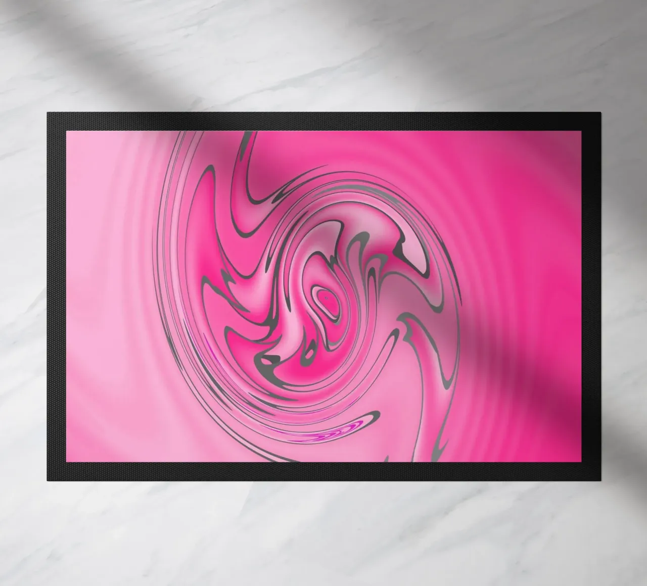 Abstract pink twisted pattern doormat by Something for you