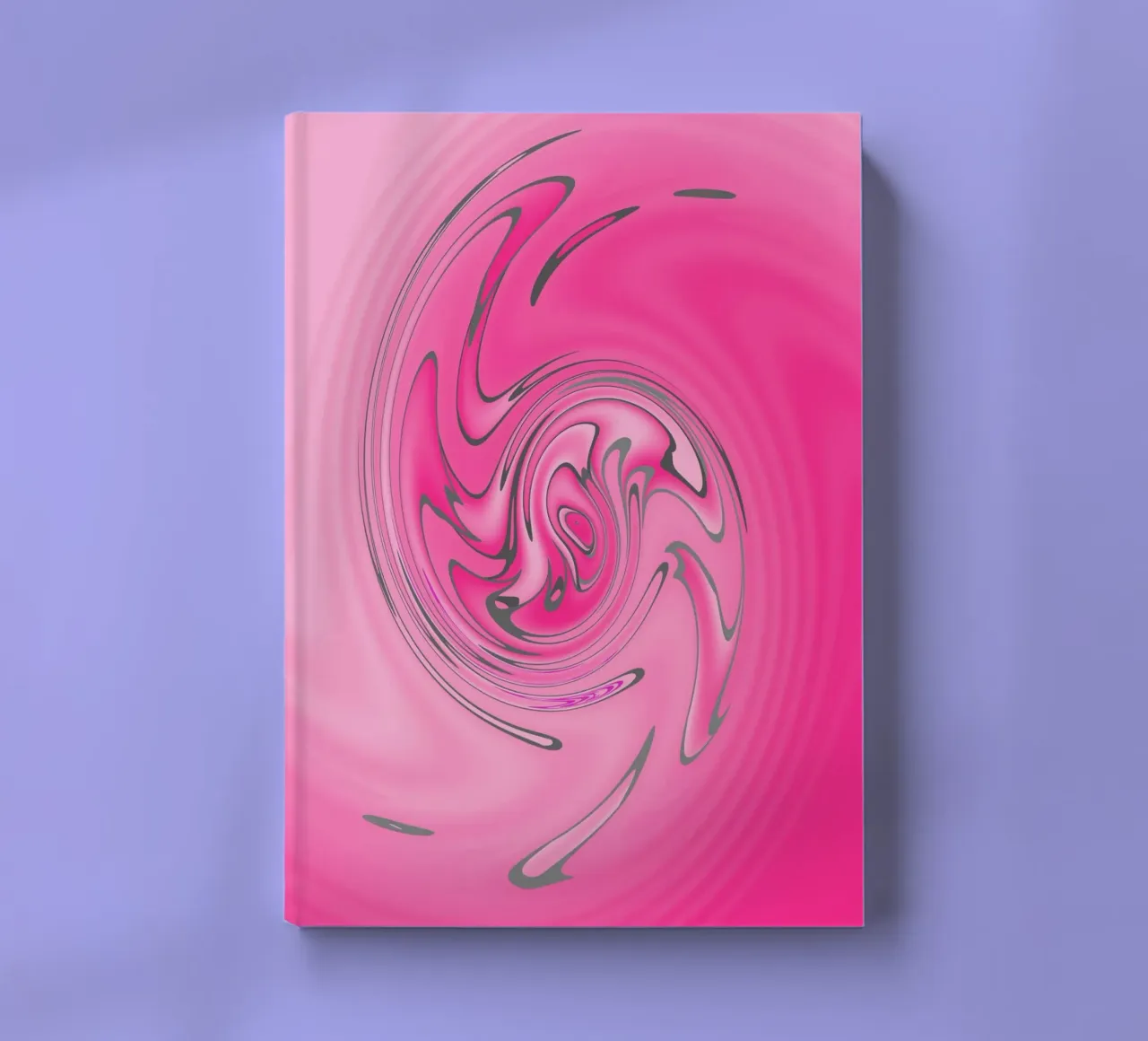 Abstract pink twisted pattern notebook by Something for you