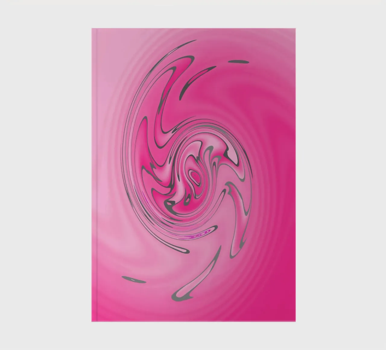 Abstract pink twisted pattern notebook by Something for you