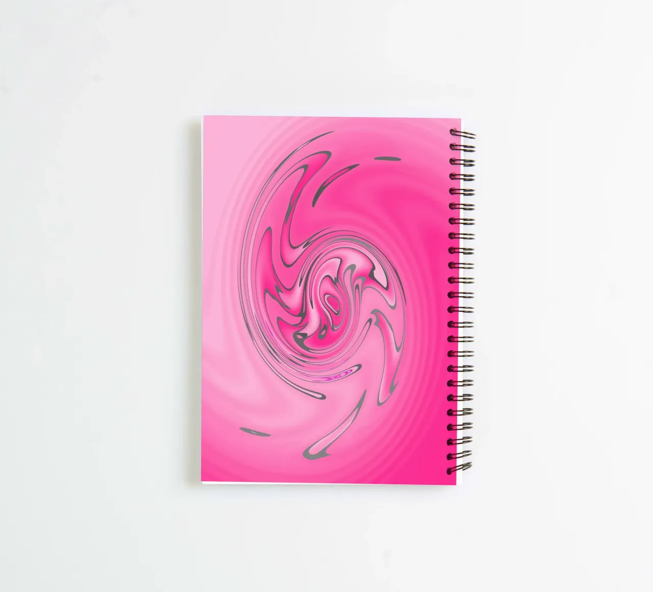 Abstract pink twisted pattern spiral notebook by Something for you