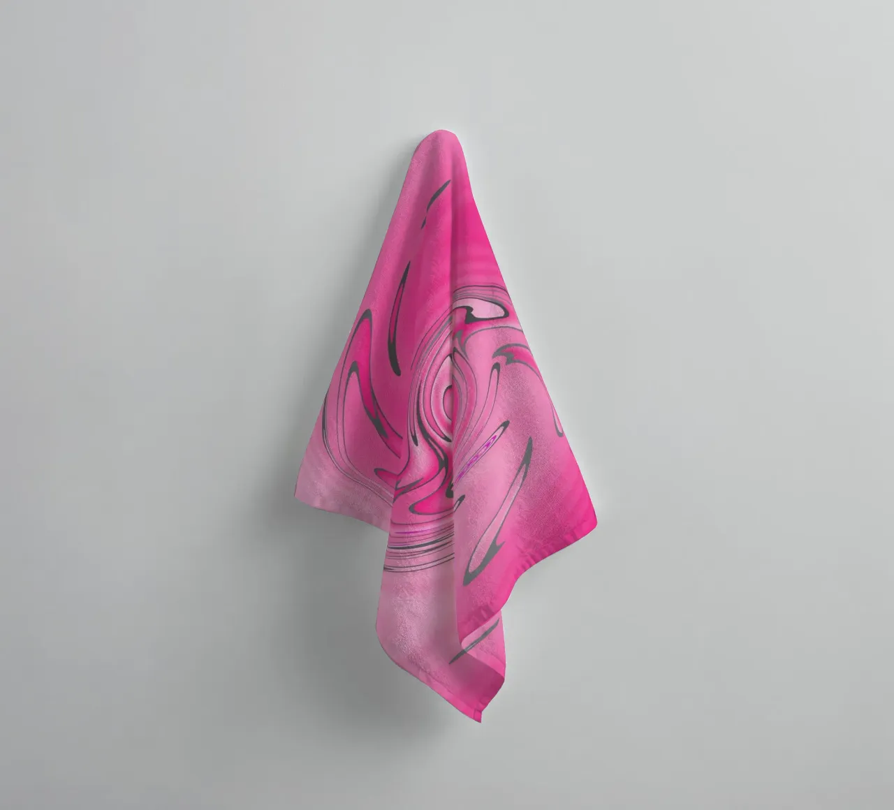 Abstract pink twisted pattern towel by Something for you