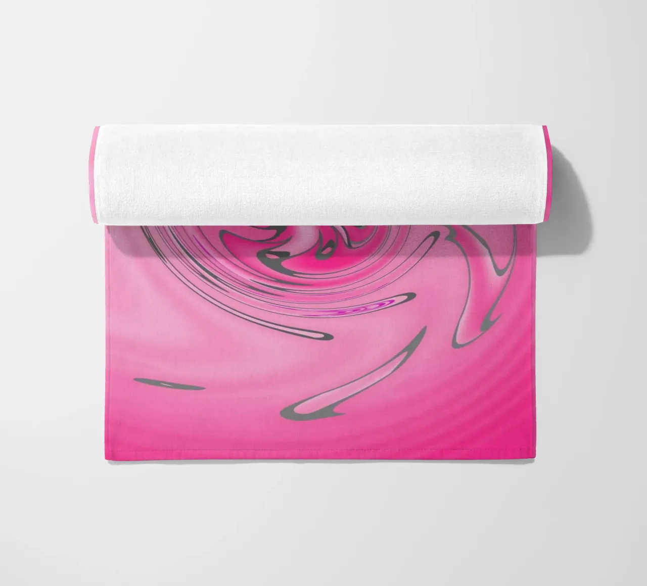 Abstract pink twisted pattern beach towel by Something for you