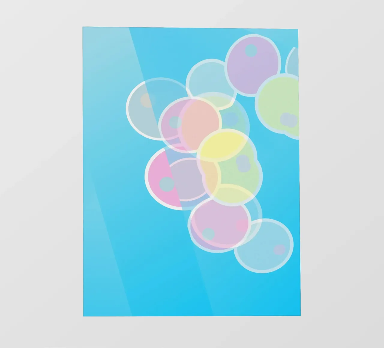 Abstract pastel-coloured circles, soap bubbles or balloons backlit film by Something for you