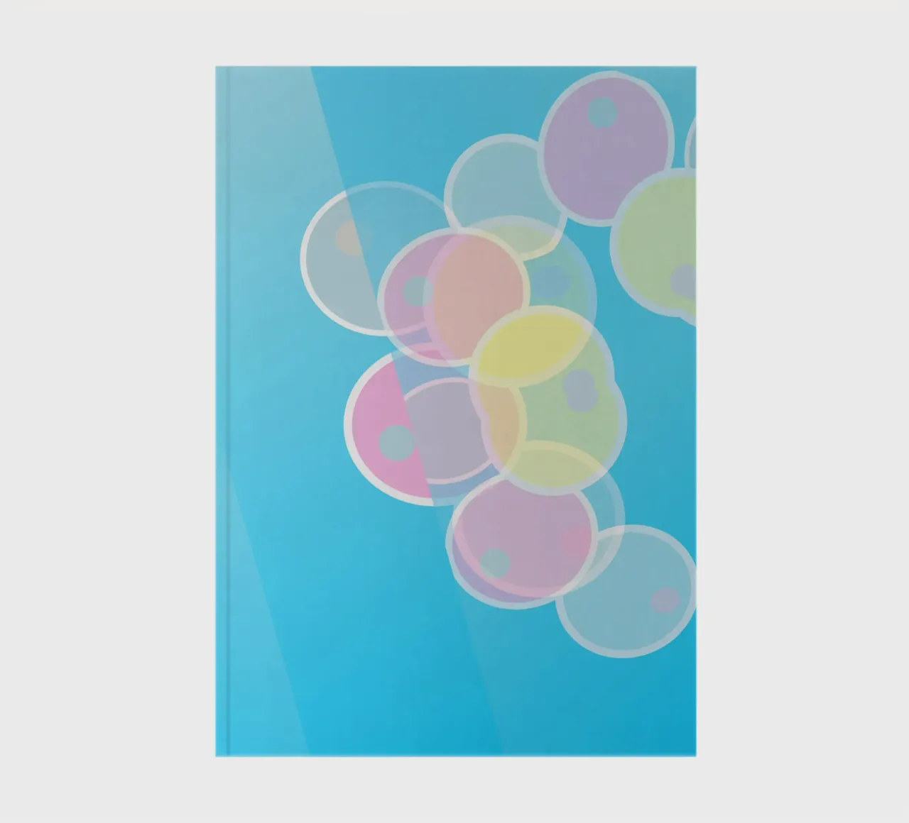 Abstract pastel-coloured circles, soap bubbles or balloons notebook by Something for you