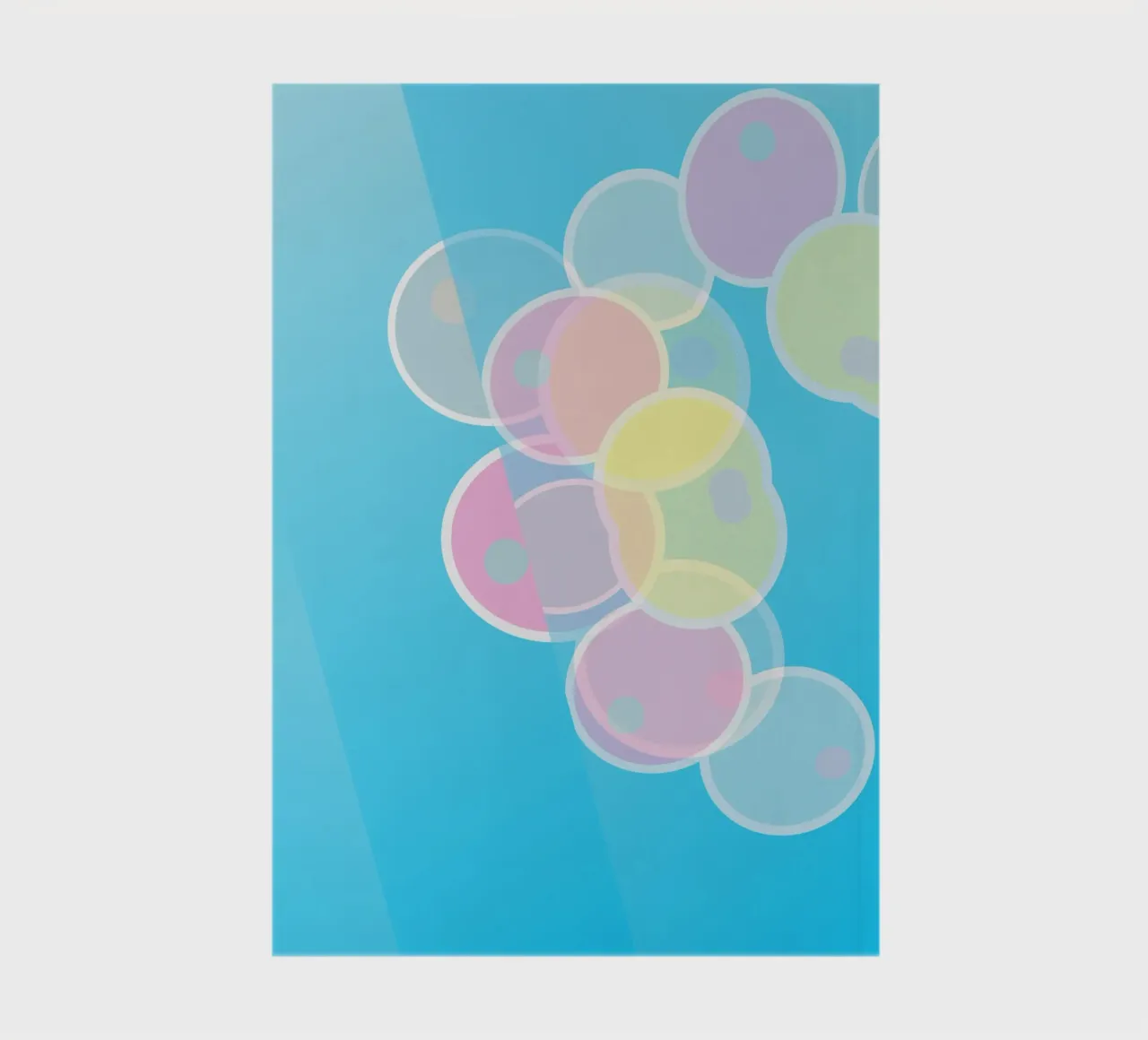 Abstract pastel-coloured circles, soap bubbles or balloons notebook by Something for you