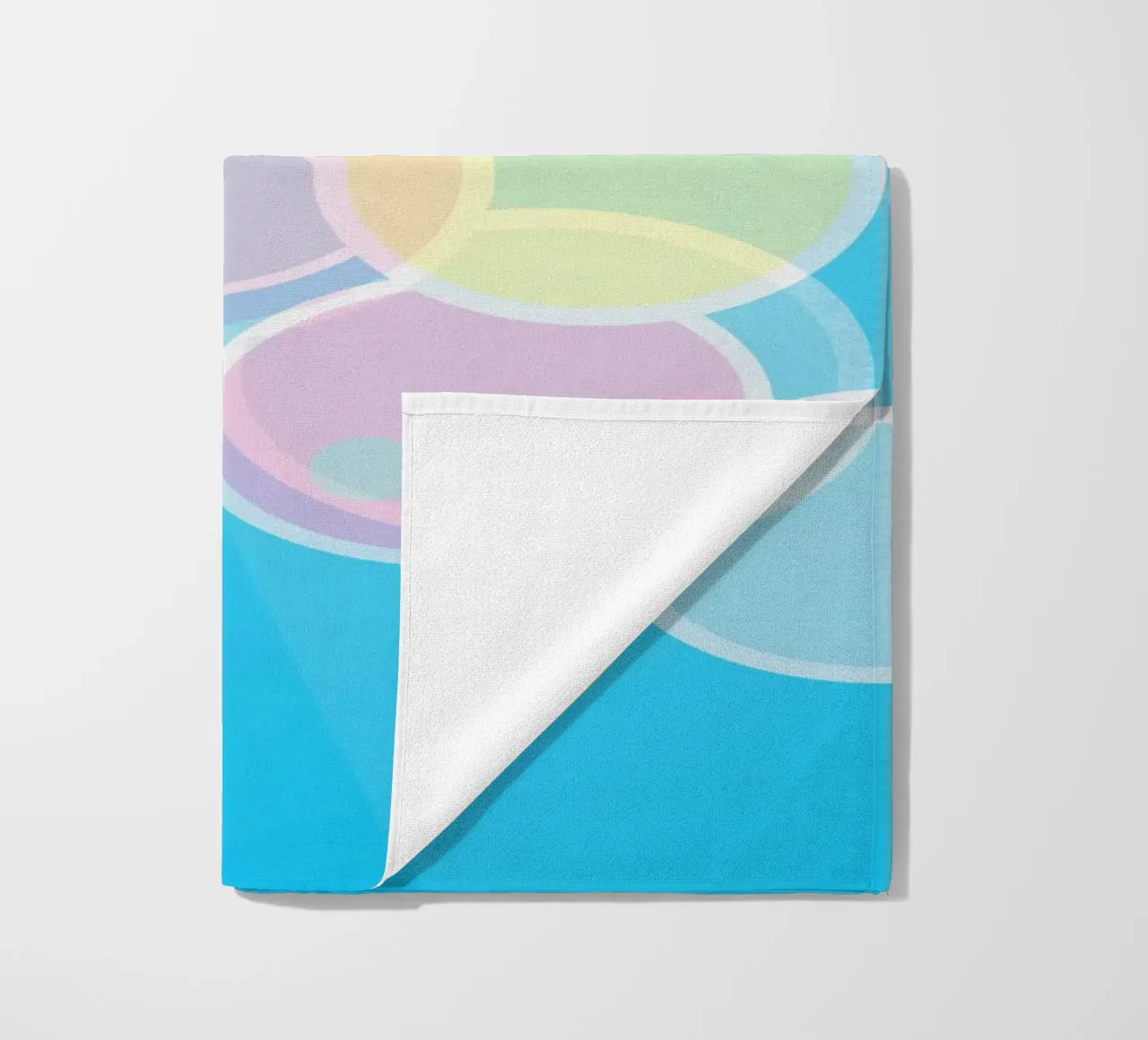 Cerchi astratti color pastello, bolle di sapone o palloncini telo mare da Something for you