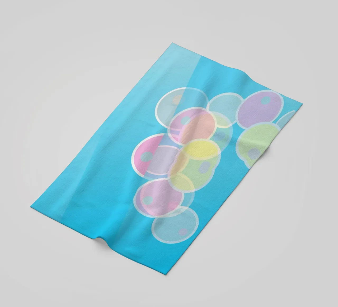 Cerchi astratti color pastello, bolle di sapone o palloncini telo mare da Something for you