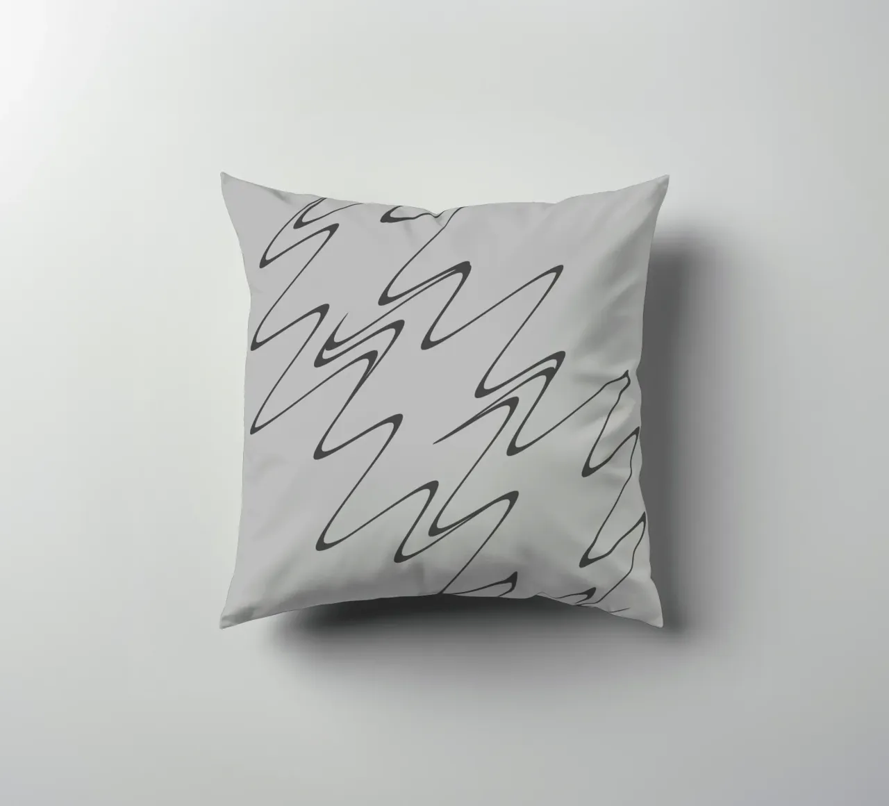 Abstract grey and black zigzag pattern decorative cushion by Something for you