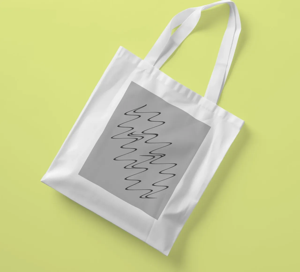 Abstract grey and black zigzag pattern tote bag by Something for you