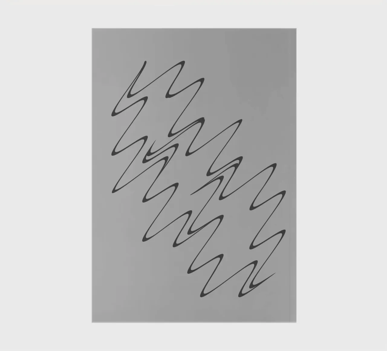 Abstract grey and black zigzag pattern notebook by Something for you
