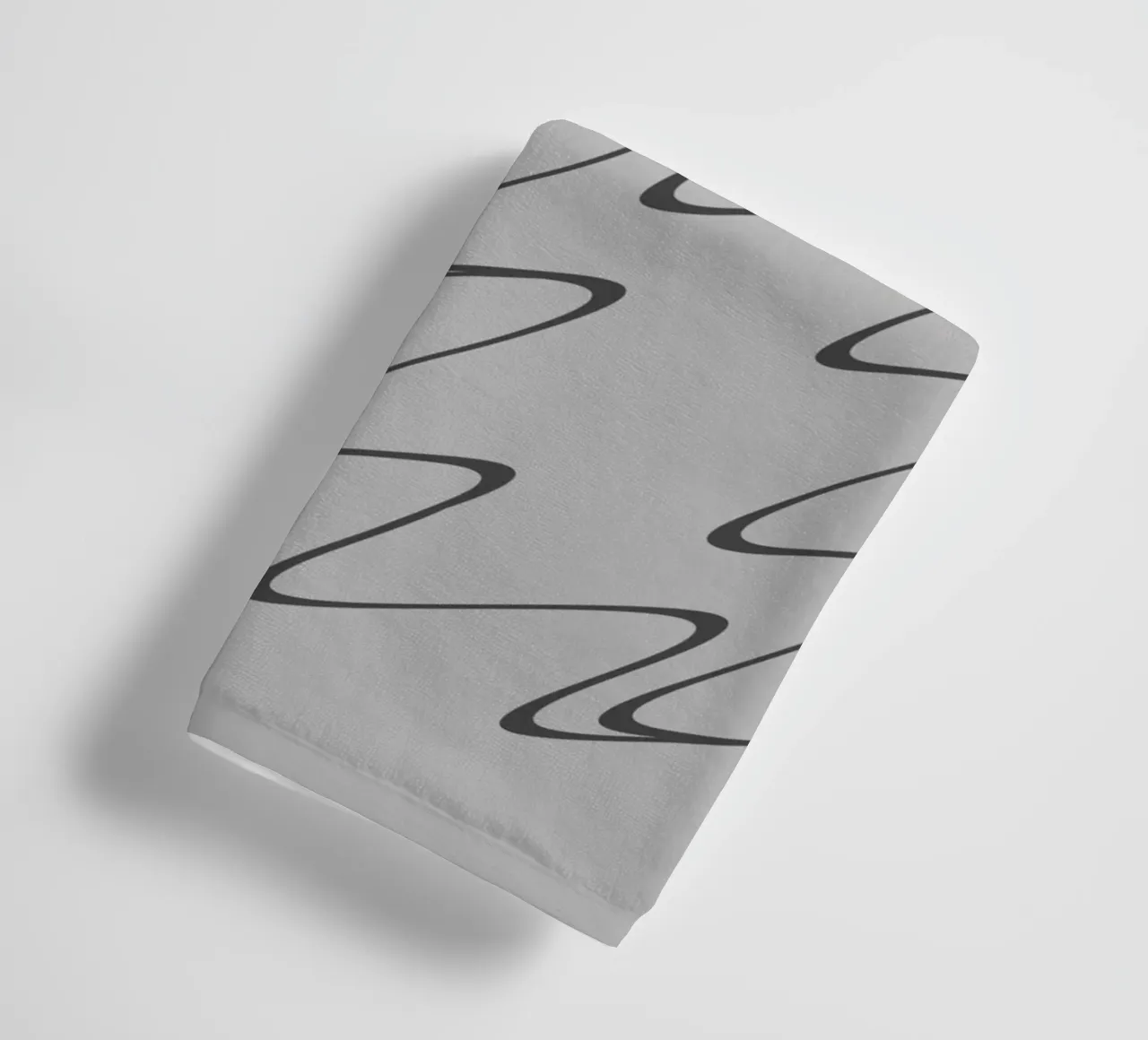 Abstract grey and black zigzag pattern towel by Something for you
