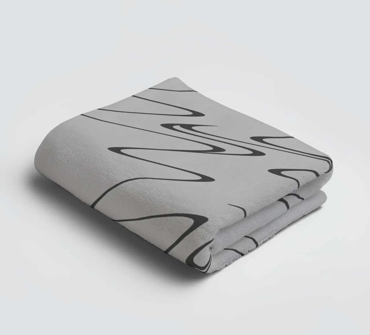 Abstract grey and black zigzag pattern towel by Something for you