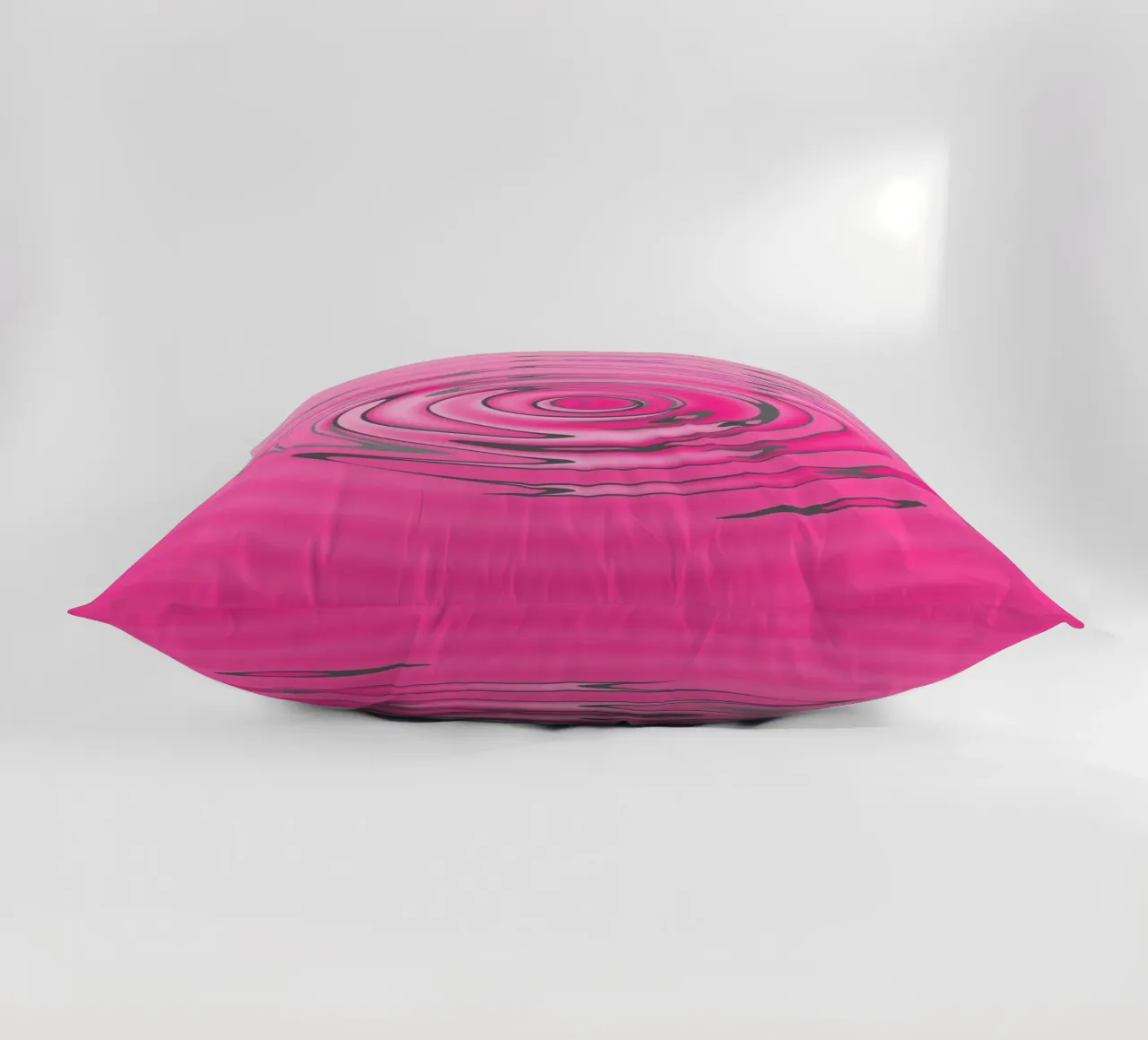 Abstract pink wave-like pattern decorative cushion by Something for you