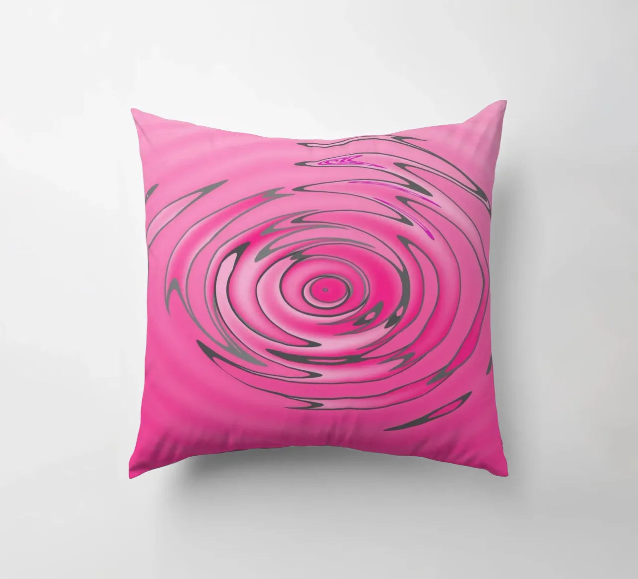 Abstract pink wave-like pattern decorative cushion by Something for you