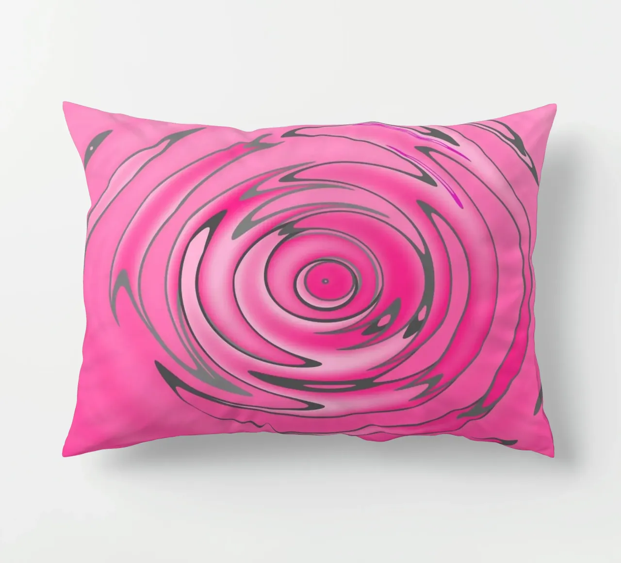 Abstract pink wave-like pattern decorative cushion by Something for you