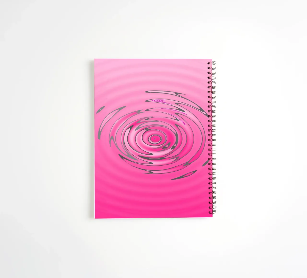 Abstract pink wave-like pattern spiral notebook by Something for you