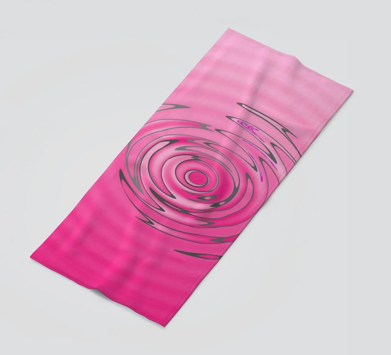 Abstract pink wave-like pattern beach towel by Something for you