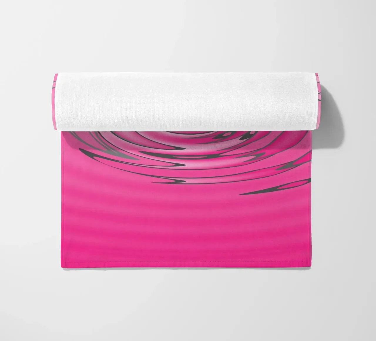 Abstract pink wave-like pattern beach towel by Something for you