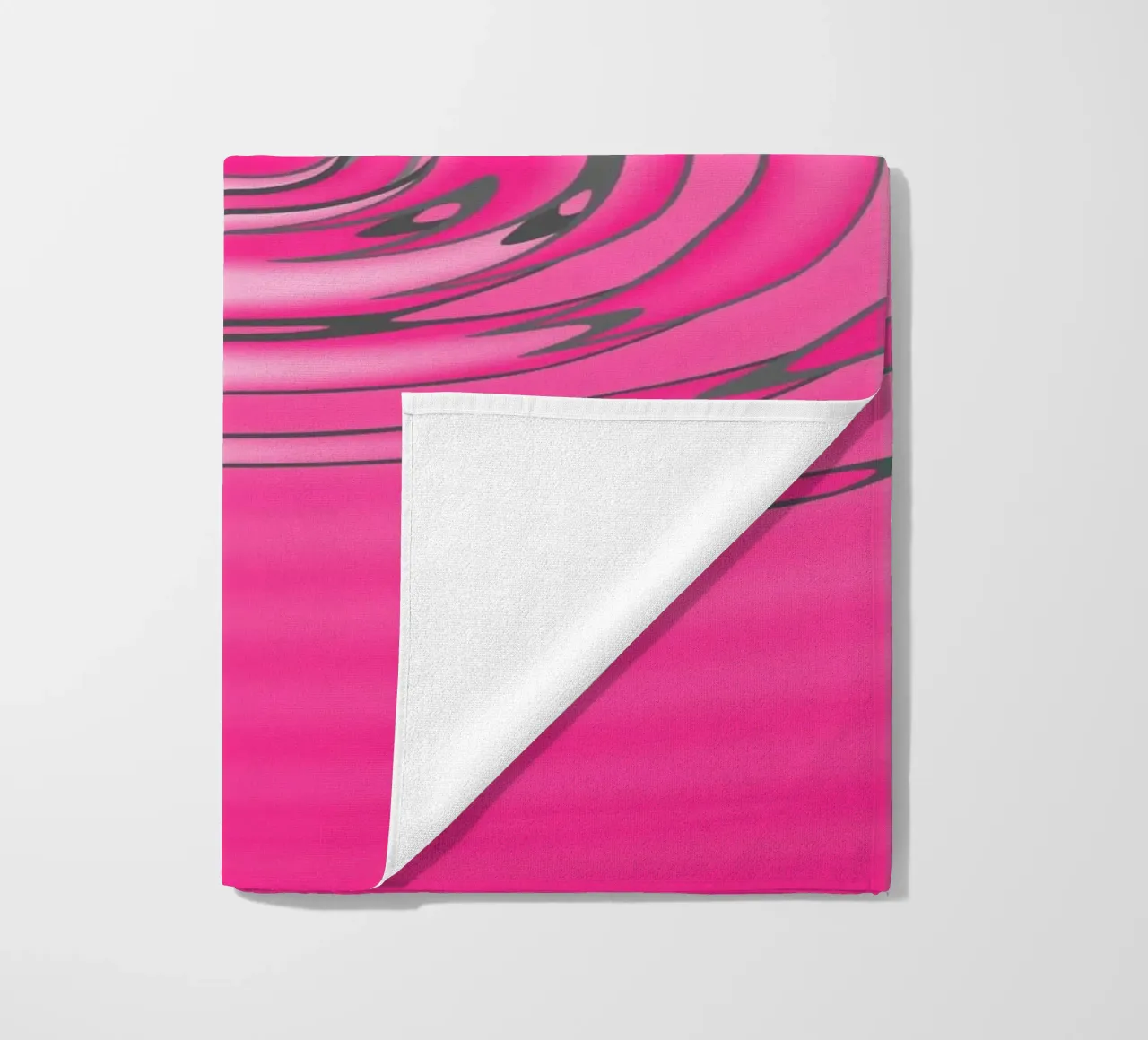 Abstract pink wave-like pattern beach towel by Something for you