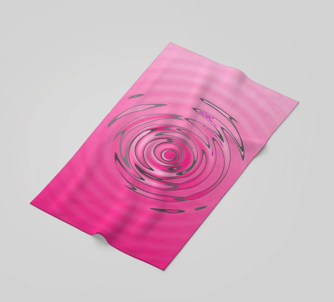 Abstract pink wave-like pattern beach towel by Something for you
