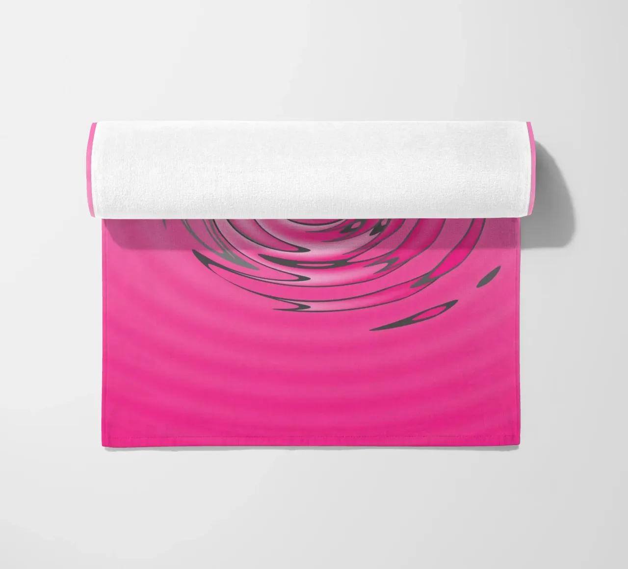 Abstract pink wave-like pattern beach towel by Something for you