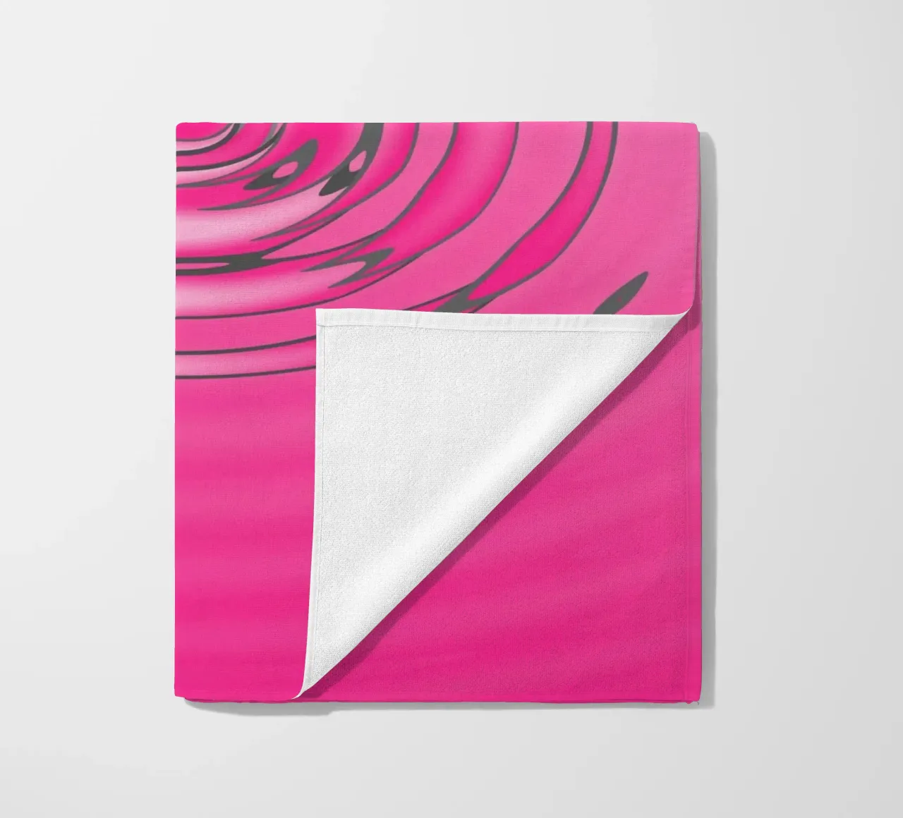 Abstract pink wave-like pattern beach towel by Something for you