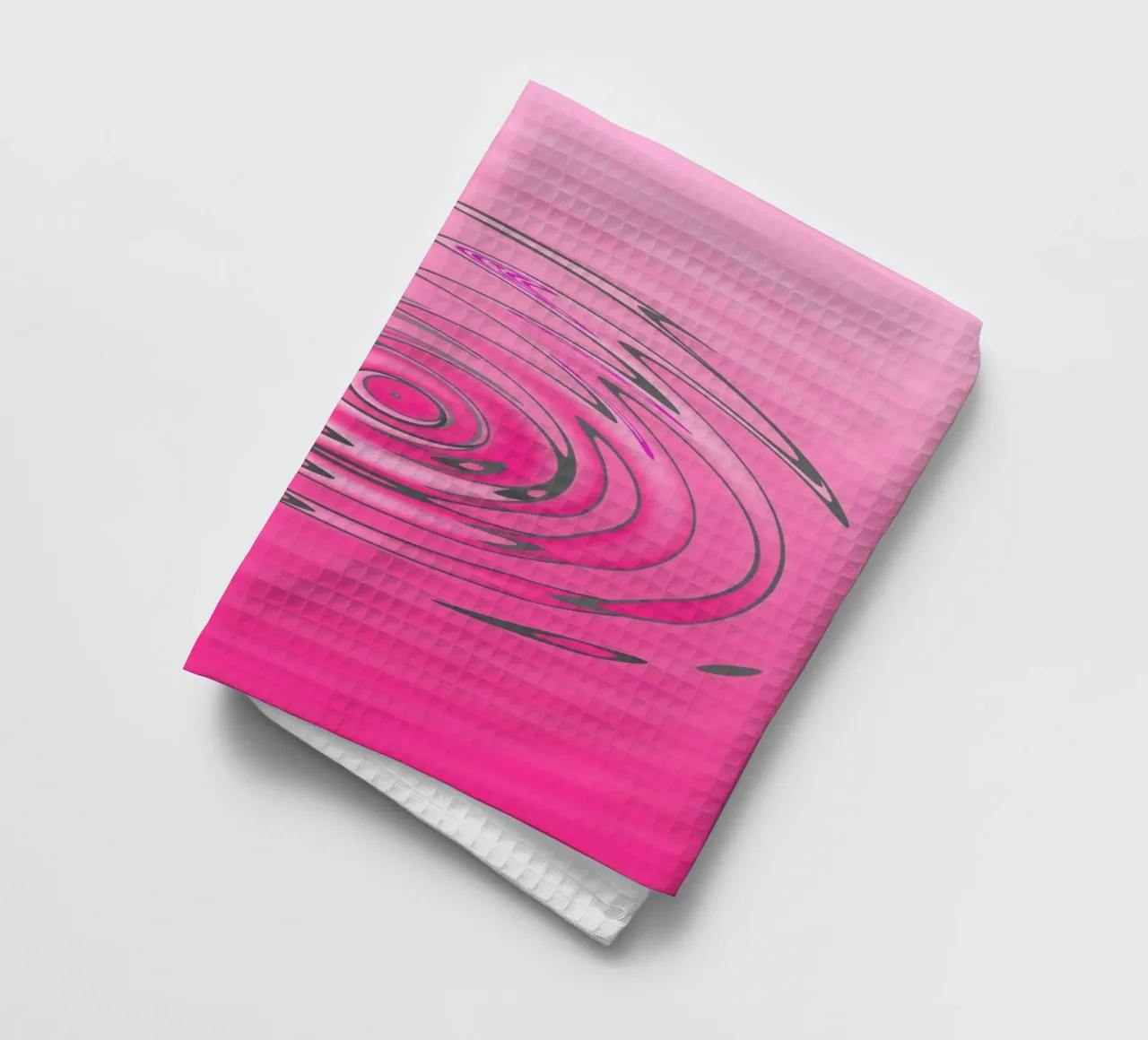 Motif abstrait rose en forme de vague torchon de Something for you