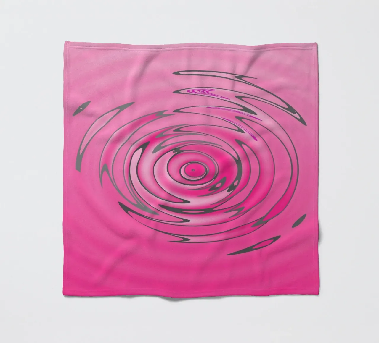 Abstract pink wave-like pattern fleece blanket by Something for you